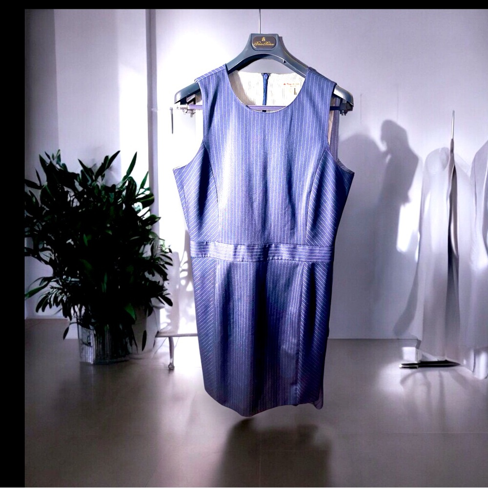 Brooks Brothers NWT NAVY pinstripe midi dress size 14 $198 NWT